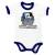 Baby Body 'Teddy Hamburg', weiß-navyblau