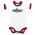 Baby Body '18Teddy87', weiß-rot