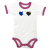 Baby Body 'Three Hearts', weiß-pink