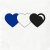 Baby Body 'Three Hearts', weiß-navyblau