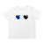 Baby-T-Shirt W 'Three Hearts', weiss