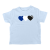 Baby-T-Shirt BB 'Three Hearts`, babyblau