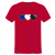 T-Shirt R 'Three Hearts', rot